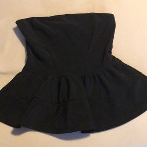 Strapless peplum shirt